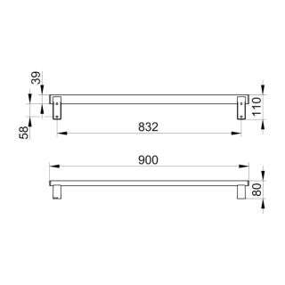 Поручень Keuco 35001010900 хром
